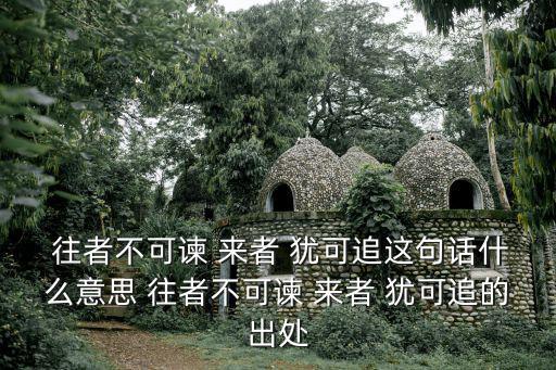  往者不可諫 來者 猶可追這句話什么意思 往者不可諫 來者 猶可追的出處