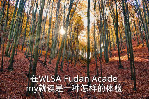 在WLSA Fudan Academy就讀是一種怎樣的體驗(yàn)