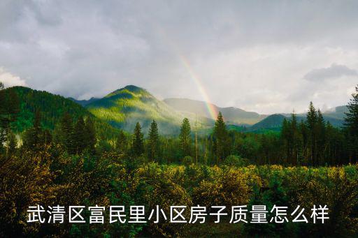 天津市武清區富民里小區物業，天津市武清區富民里小區產權證問題
