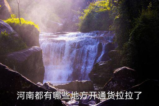 河南都有哪些地方開通貨拉拉了