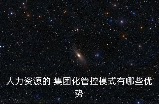 人力資源的 集團化管控模式有哪些優勢