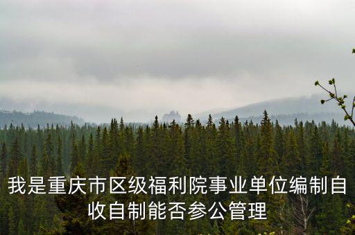 我是重慶市區級福利院事業單位編制自收自制能否參公管理