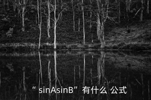“ sinAsinB”有什么 公式
