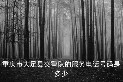 重慶市大足縣交警隊的服務電話號碼是多少
