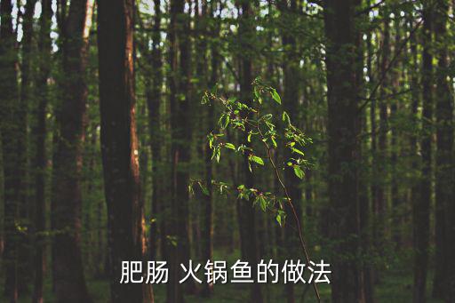 肥腸 火鍋魚的做法