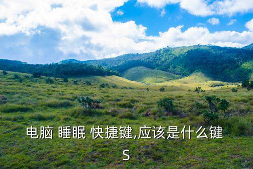 電腦 睡眠 快捷鍵,應該是什么鍵 S