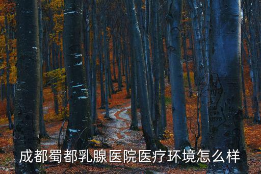 成都蜀都乳腺醫院醫療環境怎么樣