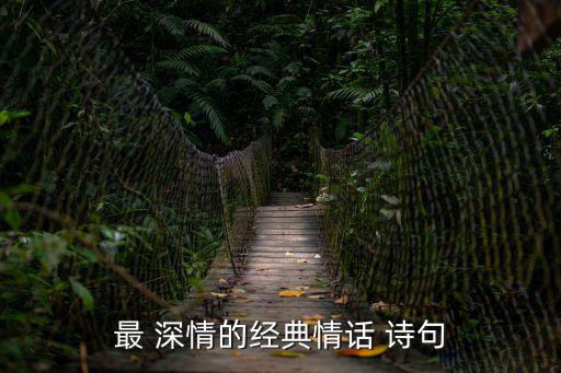 最 深情的經(jīng)典情話 詩句
