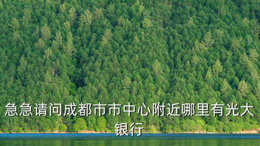 成都市光大銀行網點分布，急急請問成都市市中心附近哪里有