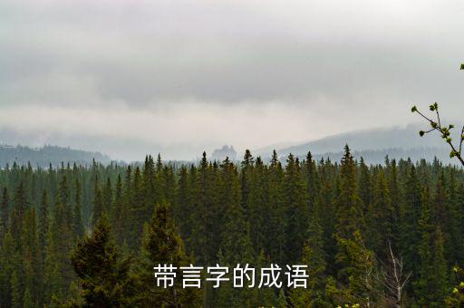 帶言字的成語