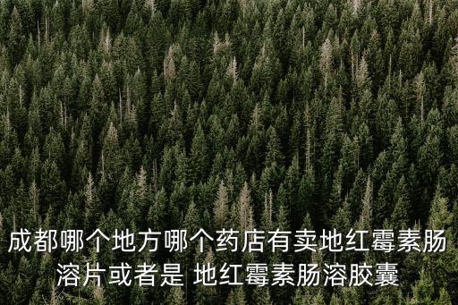 成都哪個地方哪個藥店有賣地紅霉素腸溶片或者是 地紅霉素腸溶膠囊