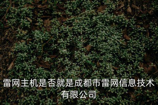 雷網(wǎng)主機(jī)是否就是成都市雷網(wǎng)信息技術(shù)有限公司