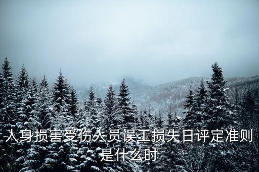人身損害受傷人員誤工損失日評定準則是什么時