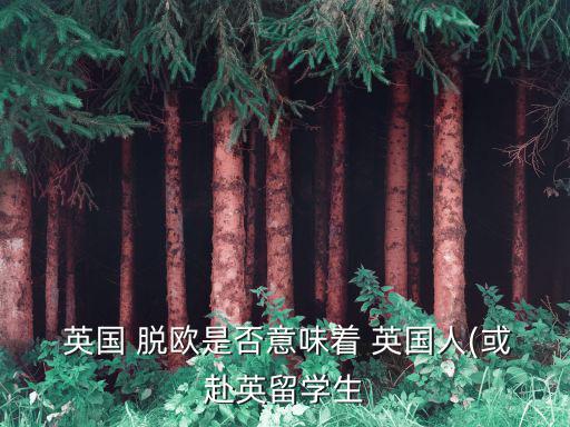 英國脫歐影響,英國-1脫歐的影響有哪些?