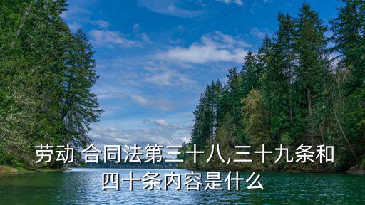 勞動合同法38條
