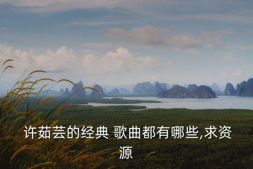  許茹蕓的經(jīng)典 歌曲都有哪些,求資源
