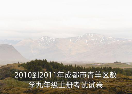 2010到2011年成都市青羊區數學九年級上冊考試試卷