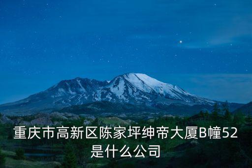 重慶市高新區(qū)陳家坪紳帝大廈B幢52是什么公司