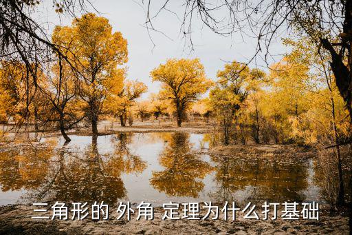 三角形的 外角 定理為什么打基礎