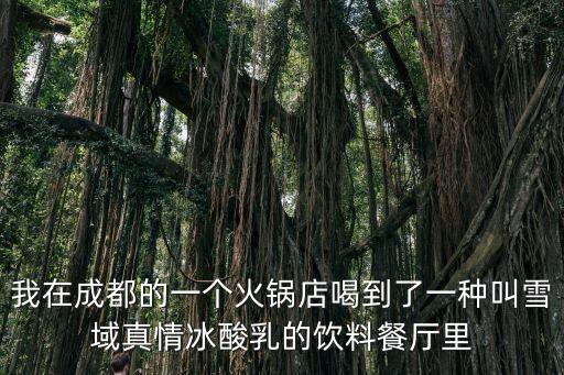 我在成都的一個(gè)火鍋店喝到了一種叫雪域真情冰酸乳的飲料餐廳里