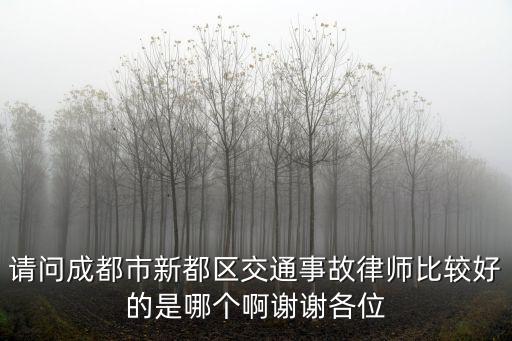 請問成都市新都區交通事故律師比較好的是哪個啊謝謝各位