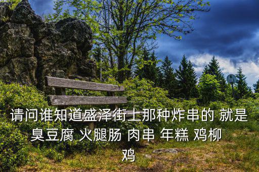 天津市炸串貨源，請問誰知道盛澤街上那種炸串的 就是臭豆腐 火腿腸 肉串 年糕 雞柳 雞
