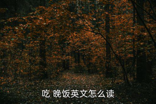 吃晚飯的英語,晚飯的英文解釋