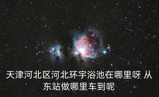 天津河北區河北環宇浴池在哪里呀 從東站做哪里車到呢