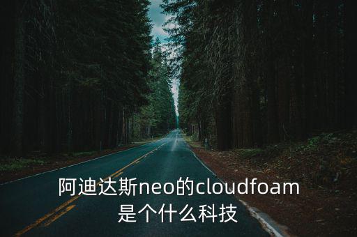 阿迪達斯neo的cloudfoam是個什么科技