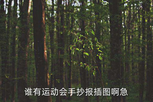 誰有運動會手抄報插圖啊急