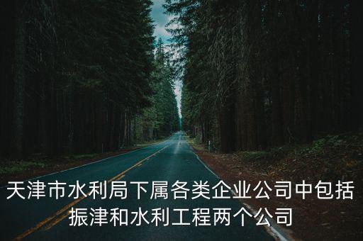 天津市水利局下屬各類企業公司中包括振津和水利工程兩個公司