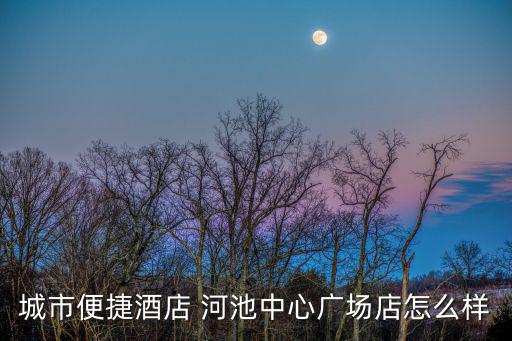 城市便捷酒店 河池中心廣場店怎么樣