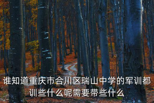 誰知道重慶市合川區瑞山中學的軍訓都訓些什么呢需要帶些什么