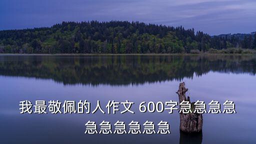 我最敬佩的人作文 600字急急急急急急急急急急