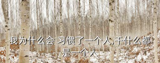 總要習(xí)慣一個人,習(xí)慣:就是依賴，習(xí)慣我很喜歡你
