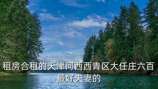租房合租的天津河西西青區大任莊六百最好夫妻的