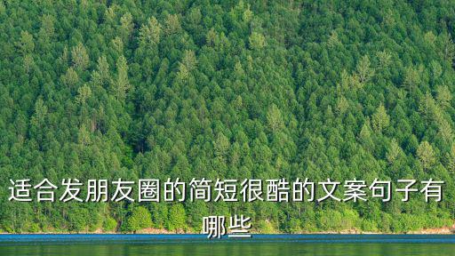 適合發朋友圈的簡短很酷的文案句子有哪些