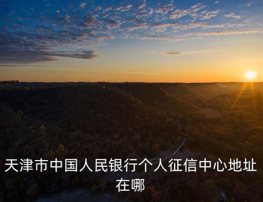 天津市中國人民銀行個人征信中心地址在哪