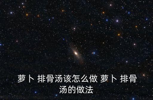 蘿卜排骨湯,白蘿卜排骨湯做法
