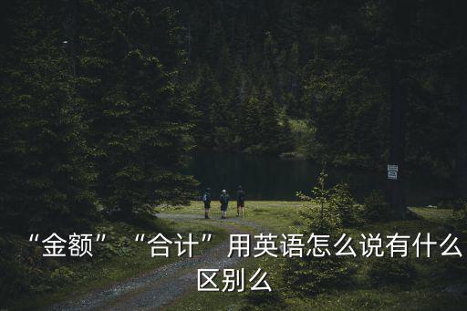 總計的英文,公眾意見只是個人意見總和