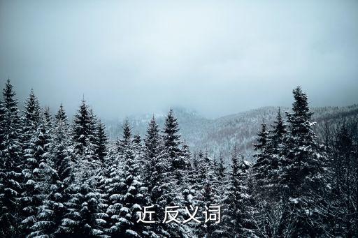 近 反義詞