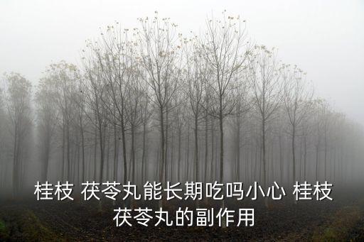  桂枝 茯苓丸能長期吃嗎小心 桂枝 茯苓丸的副作用