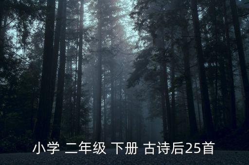 二年級下冊古詩,古詩意賅內涵豐富
