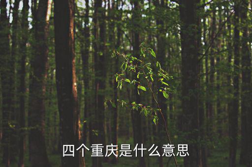 四個重慶是什么意思