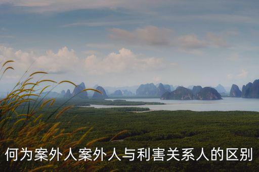 何為案外人案外人與利害關系人的區別