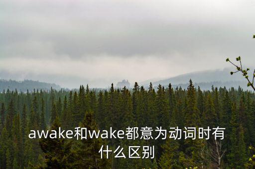 awake和wake都意為動詞時有什么區別