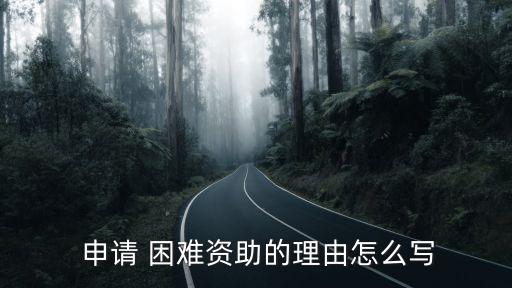  申請 困難資助的理由怎么寫
