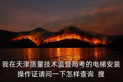 天津市筑建局電梯證查詢，查電梯操作證 在那里面查