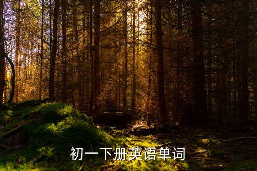 初一下冊英語單詞