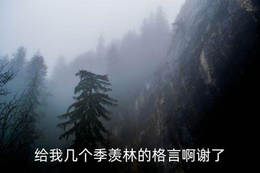 給我幾個季羨林的格言啊謝了